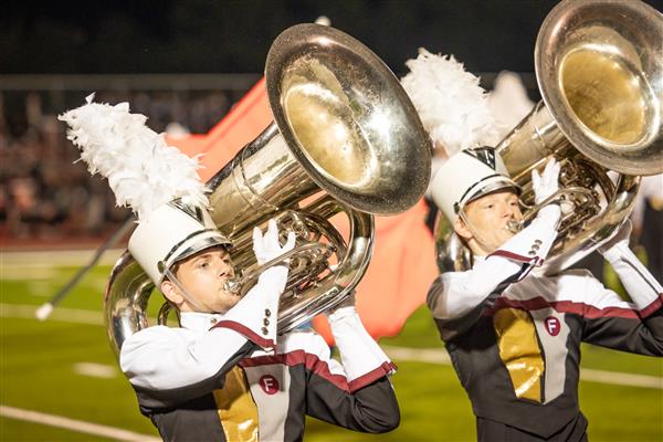 Franklin High band members perform